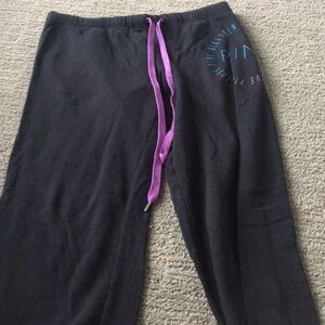 Pink ombré black sweatpants